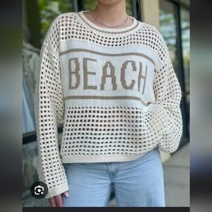 Vintage Havana Y2K Inspired Coquette Cutout BEACH  BOHO sweater Oversized S